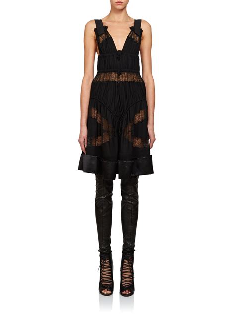 black givenchy lace and velvet mini dress|givenchy tank dresses.